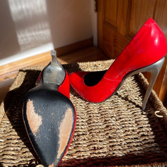 👠 Giuseppe Zanotti Red Patent Metal High Heels Stilettos Party Shoes - Picture 6 of 11
